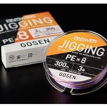 Gosen Jigging Answer PE 8 Örgü Jig ve Multi 300 mt Tai Rubber İpi