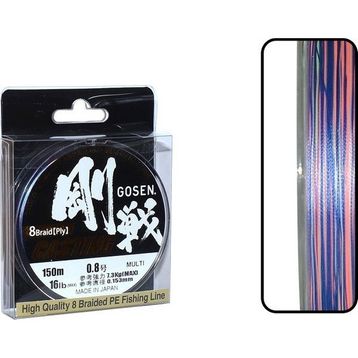 Gosen W8 Braid Cast 150 mt Multi Color İp Misina