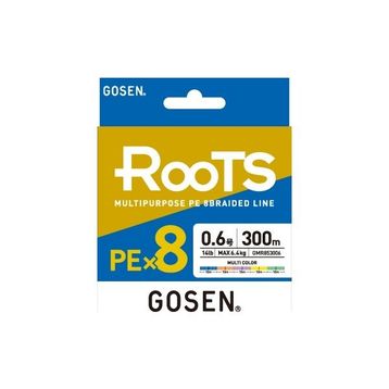 Gosen X8 Roots PE 8 Örgü Spin 300 mt 0.6 PE Multi Color İp Misina