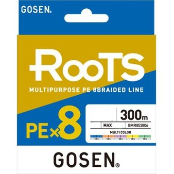 Gosen X8 Roots PE 8 Örgü Spin 300 mt 0.6 PE Multi Color İp Misina
