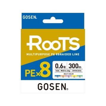 Gosen X8 Roots PE 8 Örgü Spin 300 mt 0.6 PE Multi Color İp Misina