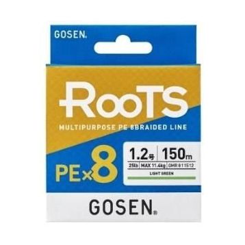 Gosen X8 Roots PE 8 Örgü Spin İp Misina 150 mt Açık Yeşil 1.0 Pe Misina