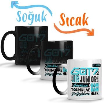 Got7 Collage Sihirli Porselen Kupa