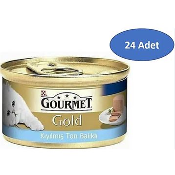 Gourmet Gold 85 gr 24'Lü Paket Kıyılmış Ton Balıklı Yaş Kedi Maması