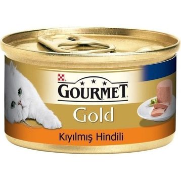 Gourmet Gold 85 gr Kıyılmış Hindili Yetişkin Konserve Kedi Maması