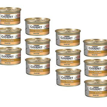 Gourmet Gold Hindi Etli Kıyılmış 85 gr 12 Adet Kedi Konservesi
