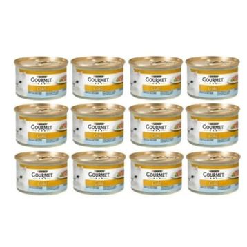 Gourmet Gold Ispanak Soslu Okyanus Balıklı 12x85 gr Konserve Kedi Maması