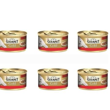 Gourmet Gold Parça Etli Sığır Etli 6x85 gr Köpek Konserve