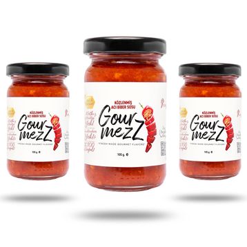 Gourmezz 105 gr Çok Acı Közlenmiş Acı Biber Sosu (3 adet)