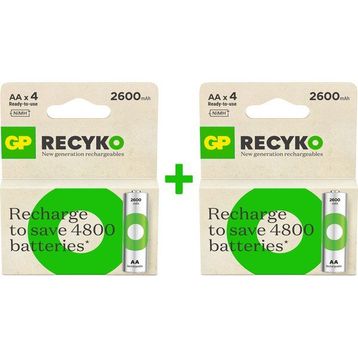 GP 2700 Serisi 2600 mAh AA 8'li Şarj Edilebilir Kalem Pil