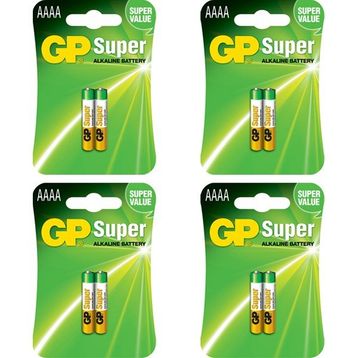 GP Super 25A AAAA 8'li Alkalin Ultra İnce Kalem Pil