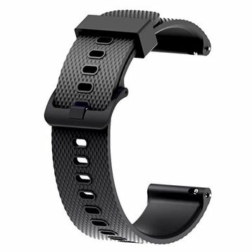 Gpack Amazfit GTS 2 Silikon Kancalı KRD 46 Siyah Kordon
