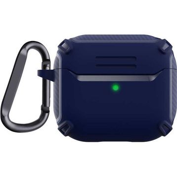 Gpack Apple AirPods 3. Nesil Sert Armor Karbon Görünüm A26 Lacivert Kılıf
