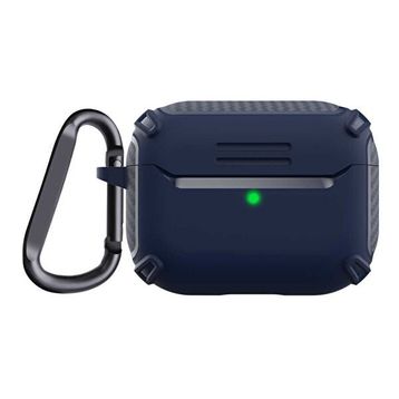 Gpack Apple AirPods Pro Sert Armor Karbon Görünüm A26 Lacivert Kulaklık Kılıfı