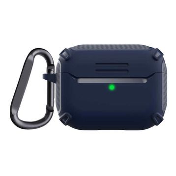Gpack Apple AirPods Pro Sert Armor Karbon Görünüm A26 Lacivert Kulaklık Kılıfı