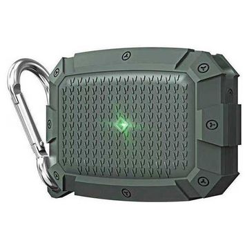 Gpack Apple AirPods Pro Sert Silikon Kancalı A10 Koyu Yeşil Kulaklık Kılıfı