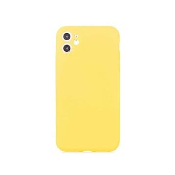 Gpack Apple İPhone 11 Mara Mat Soft Kamera Korumalı Sarı Kılıf