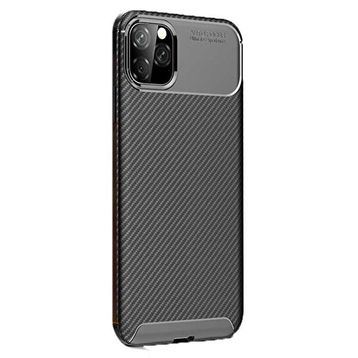 Gpack Apple iPhone 11 Pro Max Negro Karbon Dizayn Siyah Silikon Kılıf
