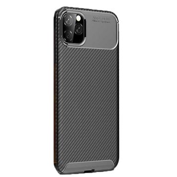 Gpack Apple iPhone 11 Pro Max Negro Karbon Dizayn Siyah Silikon Kılıf