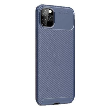 Gpack Apple iPhone 11 Pro Negro Karbon Dizayn Lacivert Silikon Kılıf