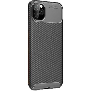 Gpack Apple iPhone 11 Pro Negro Karbon Dizayn Siyah Silikon Kılıf