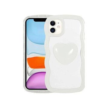 Gpack Apple iPhone 11 Renkli Kalp Figürlü Ponçik Kapak Kılıf