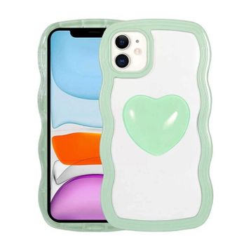 Gpack Apple iPhone 11 Renkli Kalp Figürlü Ponçik Kapak Kılıf