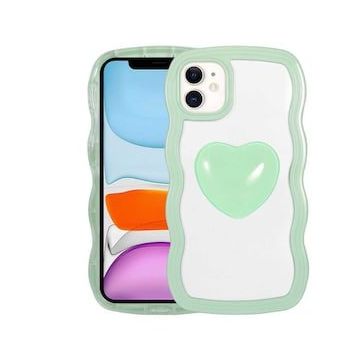 Gpack Apple iPhone 11 Renkli Kalp Figürlü Ponçik Kapak Kılıf