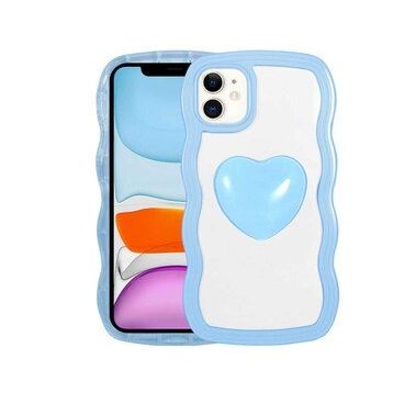 Gpack Apple iPhone 11 Renkli Kalp Figürlü Ponçik Kapak Kılıf