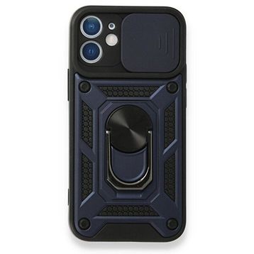 Gpack Apple iPhone 11 Tank Aramid Sürgülü Vega Yüzüklü Lacivert Kılıf
