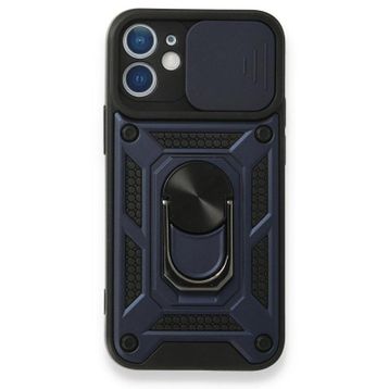 Gpack Apple iPhone 11 Tank Aramid Sürgülü Vega Yüzüklü Lacivert Kılıf