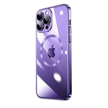 Gpack Apple İphone 14 Pro Max Kamera ve Lens Korumalı Magsafe Şeffaf Renkli Çerçeveli Sert Pc Lüx Kapak Kılıf
