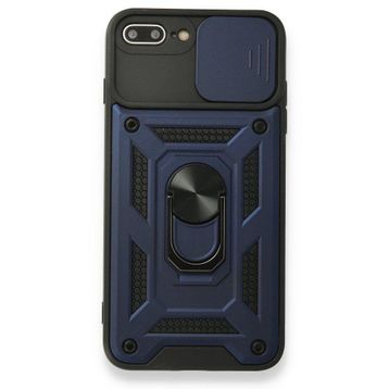 Gpack Apple iPhone 7 Tank Aramid Sürgülü Vega Yüzüklü Lacivert Kılıf