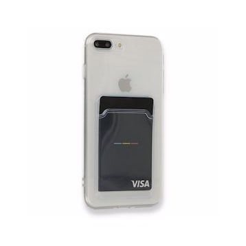 Gpack Apple iPhone 8 Plus Kartlıklı Şeffaf Silikon Lux Korumalı Kılıf