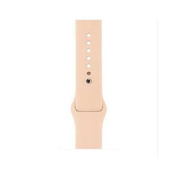 Gpack Apple Watch 42 mm Kılıf Silikon Düz Renkli KRD 11 Yeşil Kordon