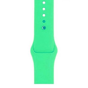 Gpack Apple Watch 42 mm Kılıf Silikon Düz Renkli KRD 11 Yeşil Kordon