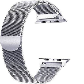 Gpack Apple Watch 44 mm Kılıf Metal Kayış Gümüş Kordon