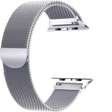 Gpack Apple Watch 44 mm Kılıf Metal Kayış Gümüş Kordon