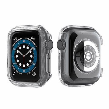 Gpack Apple Watch 6 40 mm Önü Arkası Açık Renkli Silikon Renksiz Kordon