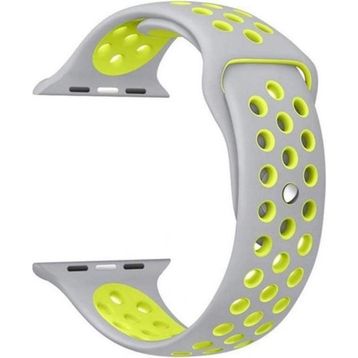 Gpack Apple Watch SE 2 2022 44 mm Delikli Çift Renk Silikon Siyah Kordon
