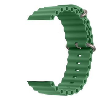 Gpack Apple Watch SE 2 2022 44 mm Yeni Dizayn Silikon Hs05 Kırmızı Kordon