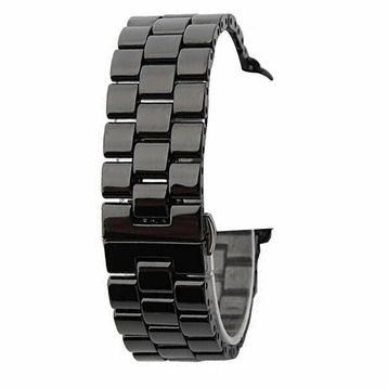 Gpack Apple Watch SE 40 mm Parlak Seramik Kaplama Metal ZR Siyah Kordon