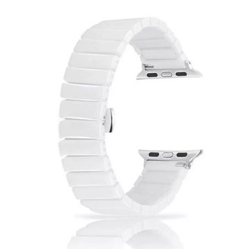 Gpack Apple Watch SE 40 mm Parlak Seramik Kaplama Metal ZR Siyah Kordon