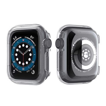 Gpack Apple Watch Series 3-4-5-6 40 mm Önü Arkası Açık Renkli Silikon Renksiz Kordon