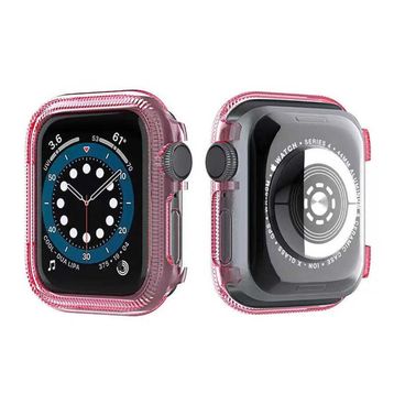 Gpack Apple Watch Series 3 4 5 6 44 mm Önü Arkası Açık Renkli Silikon Renksiz Kordon