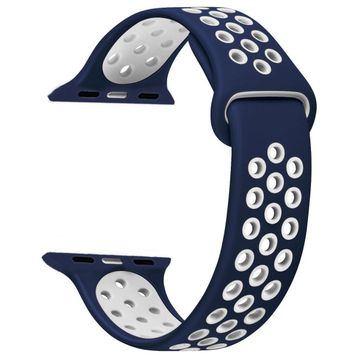 Gpack Apple Watch Series 8 41 mm Delikli Çift Renk Silikon Kordon