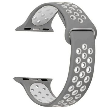 Gpack Apple Watch Series 8 41 mm Delikli Çift Renk Silikon Kordon