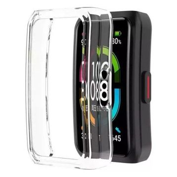 Gpack Honor Band 6 Önü Kapalı Şeffaf Silikon Renksiz Kordon