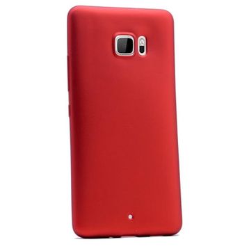 Gpack HTC U Ultra Premier Silikon Esnek Mat Kırmızı Kılıf