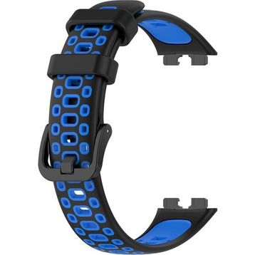 Gpack Huawei Band 8 Mavi Delikli Çift Renk Silikon Kordon